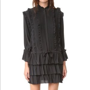 Ulla Johnson Black Silk Marlie Dress Sz 8